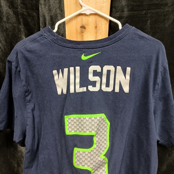 Nike Blue Short Sleeve Tee with Green Number - Picture 7 of 10